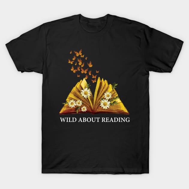 Wild about reading Golden Book Butterfly T-Shirt by badCasperTess